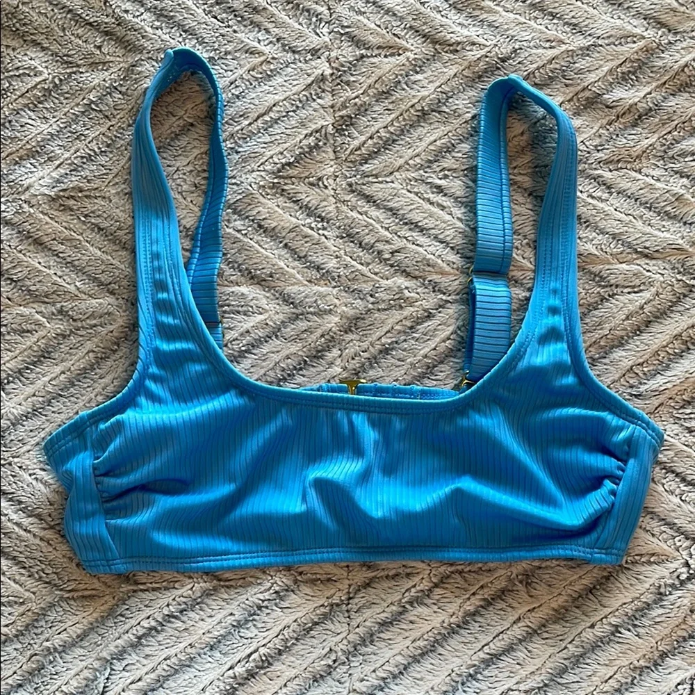 Wild Fable Womens Light Blue Ribbed Bralette‎ Bikini Set Size Small S 4-6